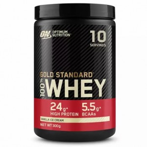 Optimum Nutrition Gold Standard 100% Whey Protein Powder Vanilla Ice Cream 300 grams (10 Servings) Norge | USLDQ2307