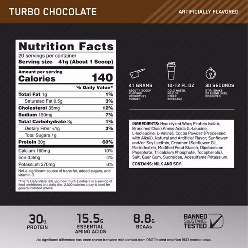 Optimum Nutrition PLATINUM HYDROWHEY™ Turbo Chocolate 1.8 lb - Notify me Norge | KAVJE0746